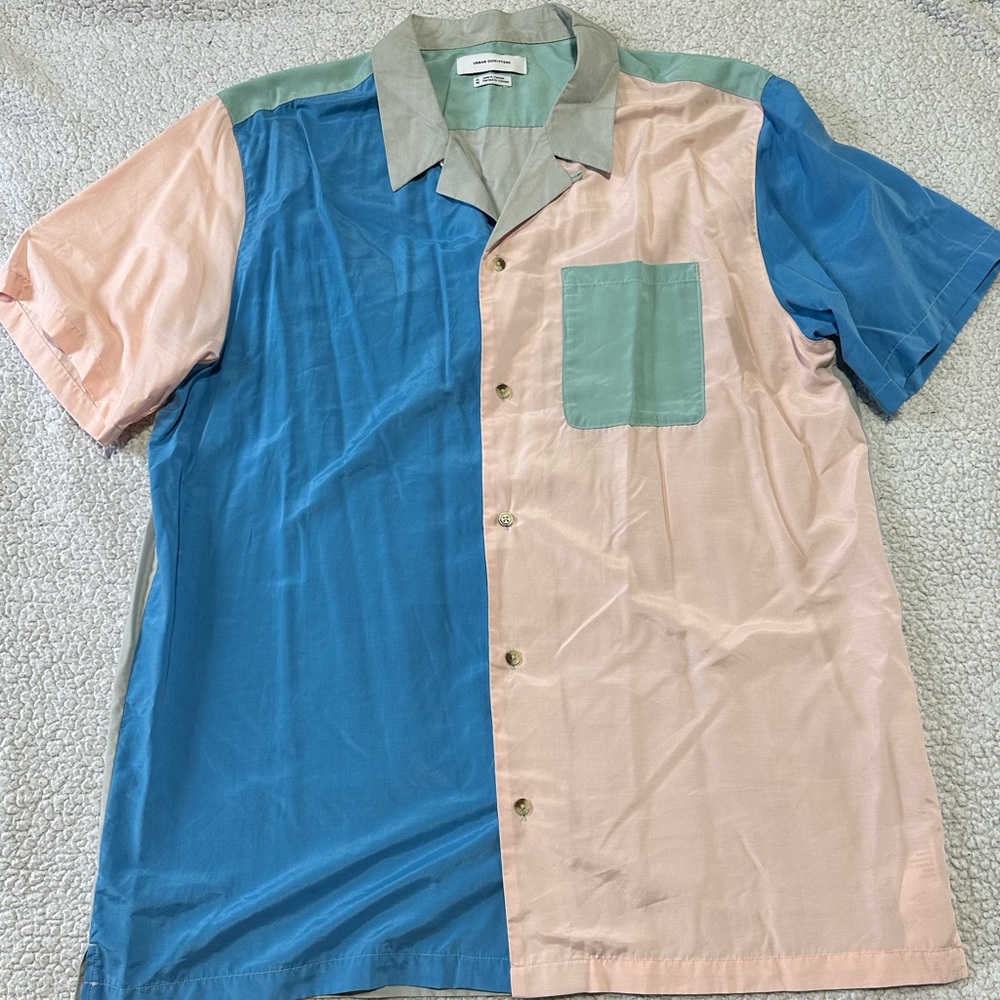 Urban Outfitters Color Block Button Up Shirt - image 7